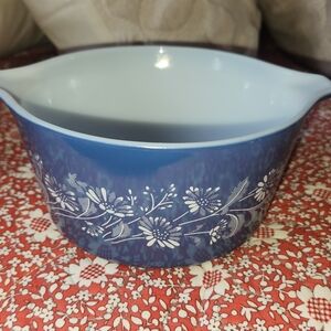 Pyrex Blue and White Floral Baking Dish